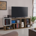 Cornel Modern Two Tone Geometric Bookcase