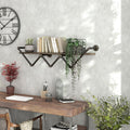 Vittorio Reclaimed Oak Industrial Pipe Wall Shelf