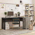 Marcus Industrial Multi Storage L Shape Desk