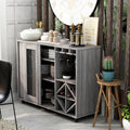 Avilius Rustic Grey Oak Finish Multi Storage Buffet