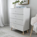 Taylor Olive Millwood Contemporary White 4 Drawer Chest