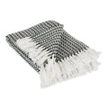 Dii Arrowhead Woven Throw 50X60 With 3 Fringe Black 1 Piece