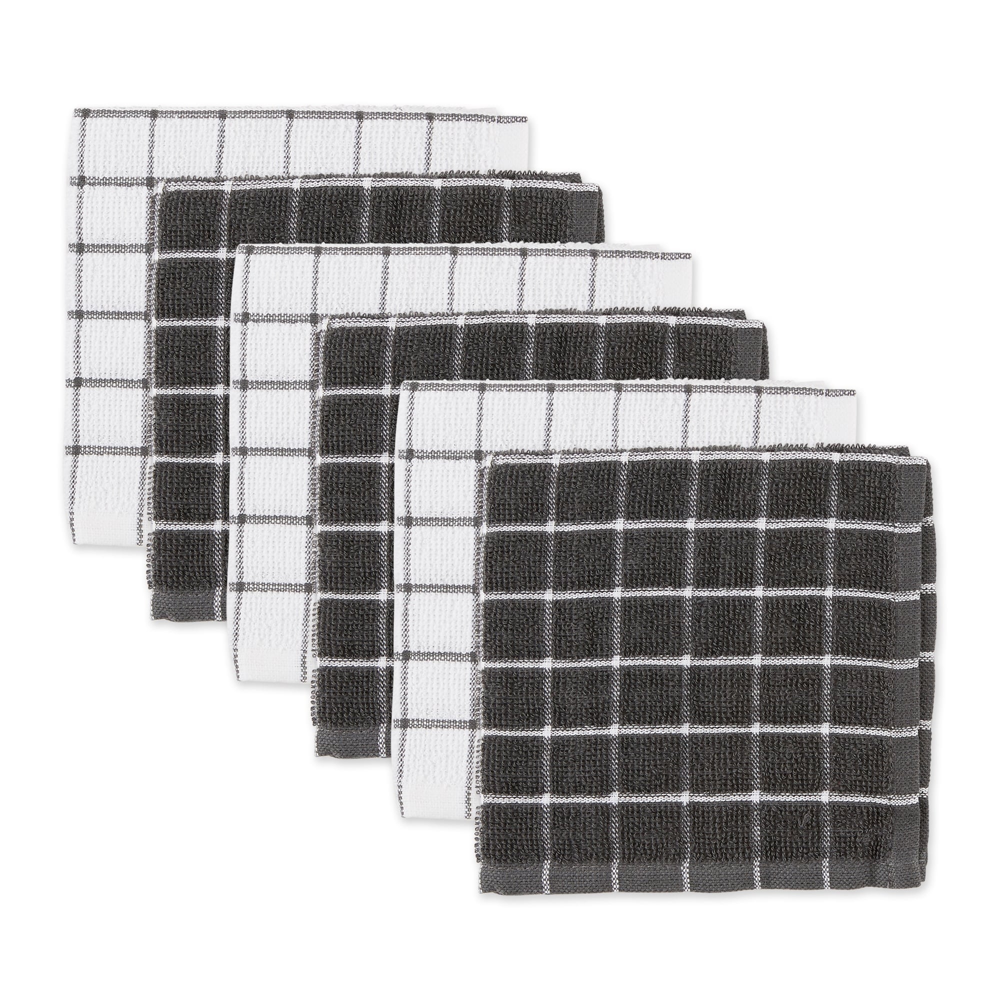 Dii Artichoke Combo Windowpane Dishcloth Set Of 6