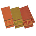 Dii Assorted Fall Turkey Embroidered Dishtowel Set Of 3