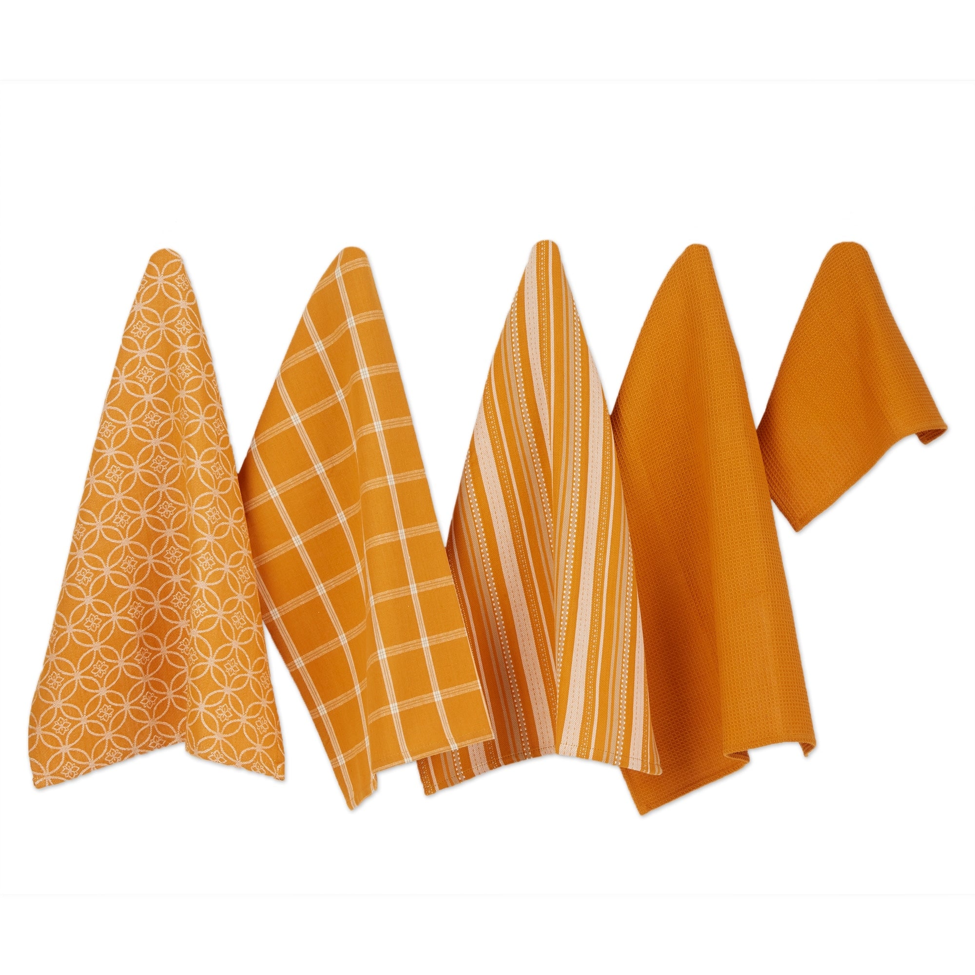 Design Imports Assorted Dishtowel Dishcloth Set Of 5 Dt 28 Inches Long X 18 Inches Wide Dc 13 Inches Long X 13 Inches Wide
