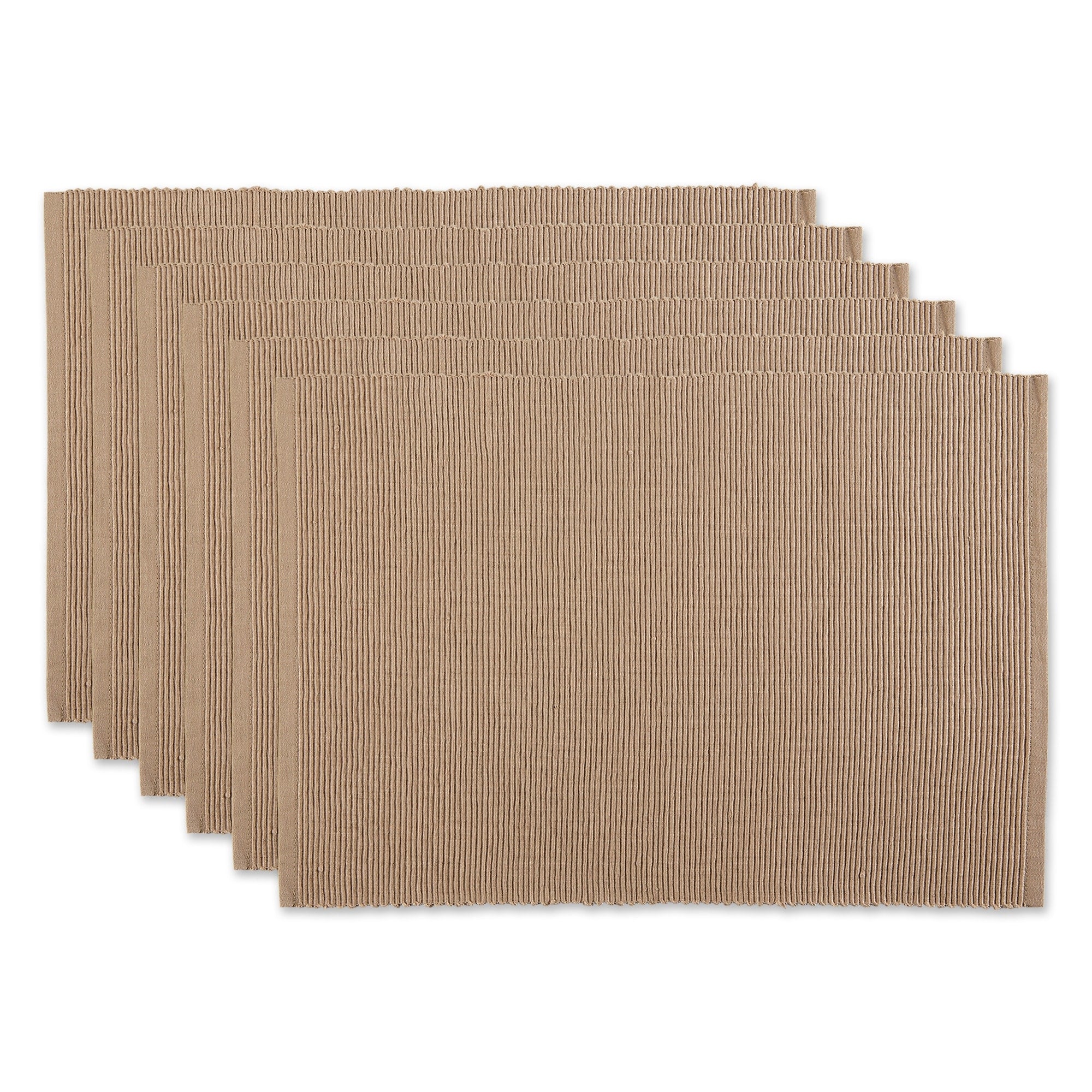 Dii Barn Red Ribbed Placemat Set 6