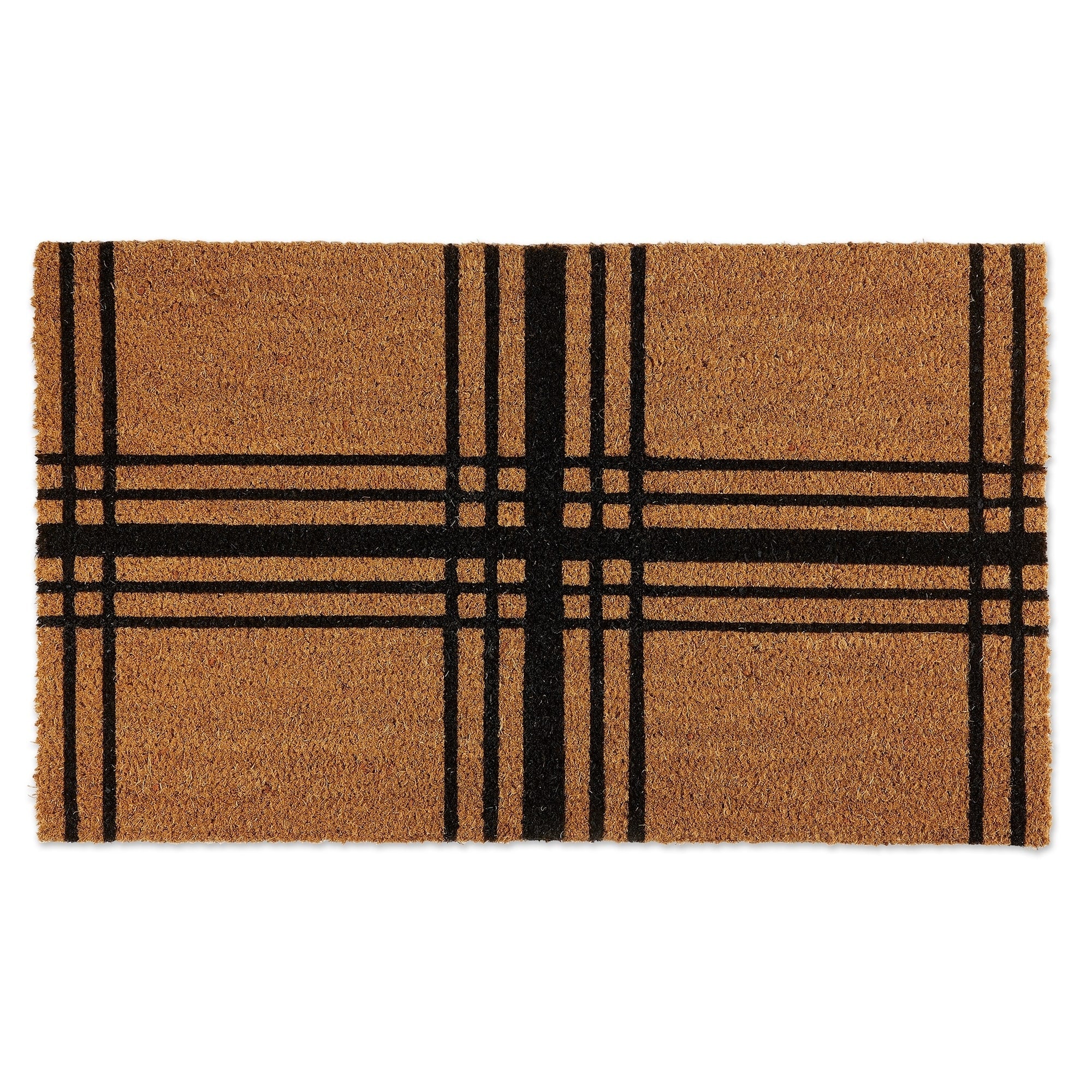 Dii Black Farmhouse Plaid Doormat