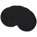 Dii Black Placemat Set 15 Dia 6 Piece
