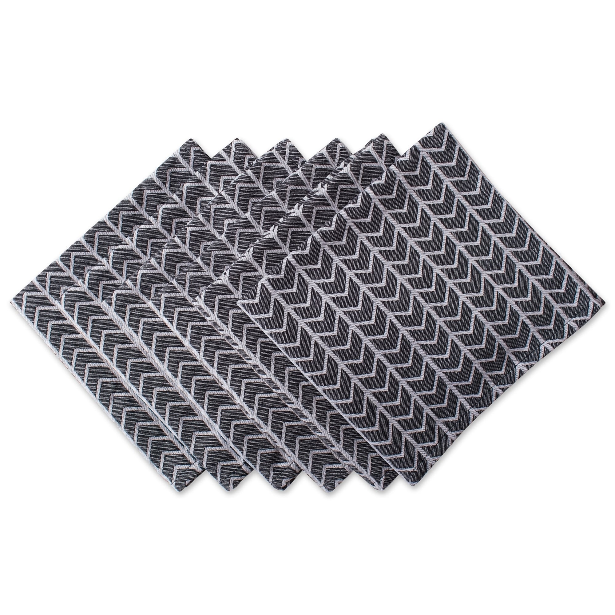 Dii Black White Napkin Set Of 6
