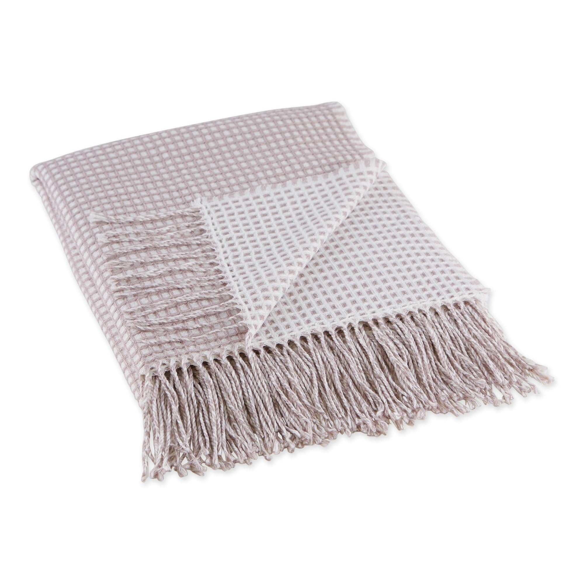 Dii Black White Waffle Knit Throw