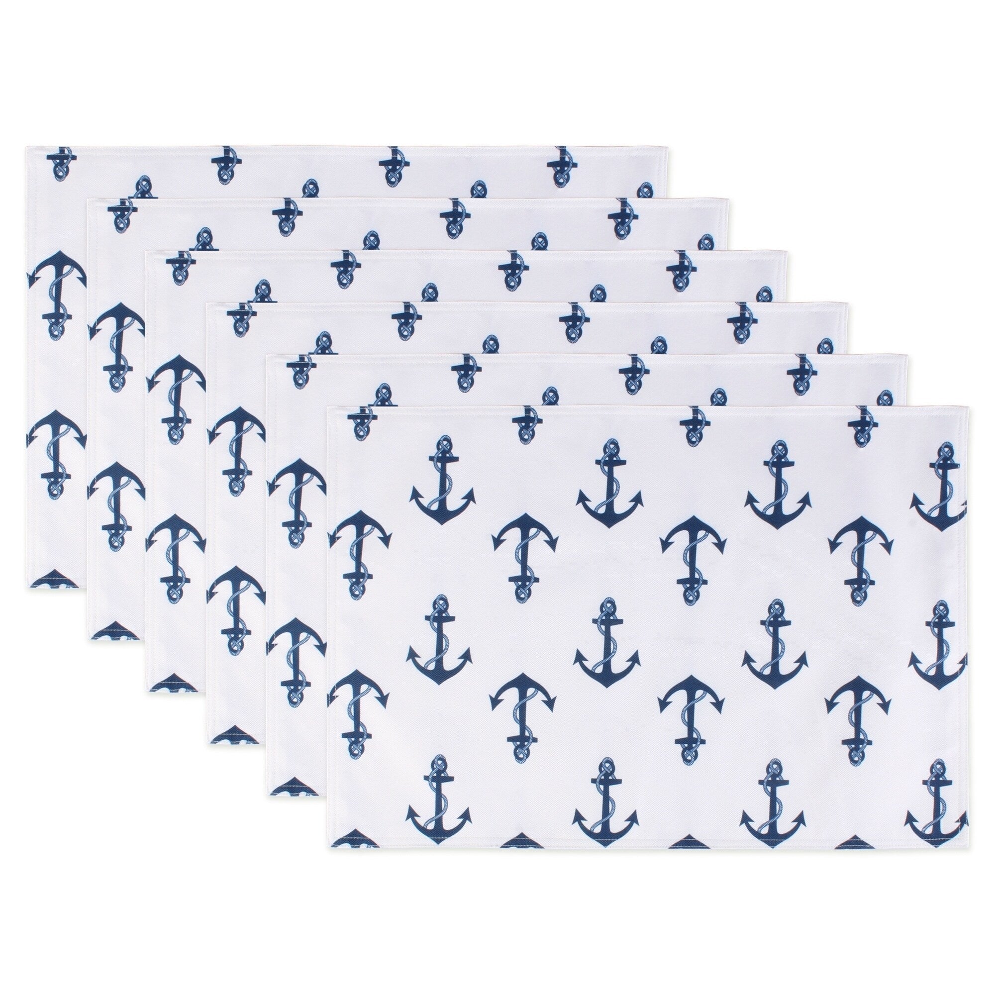 Dii Blue Paisley Print Outdoor Placemat Set 6