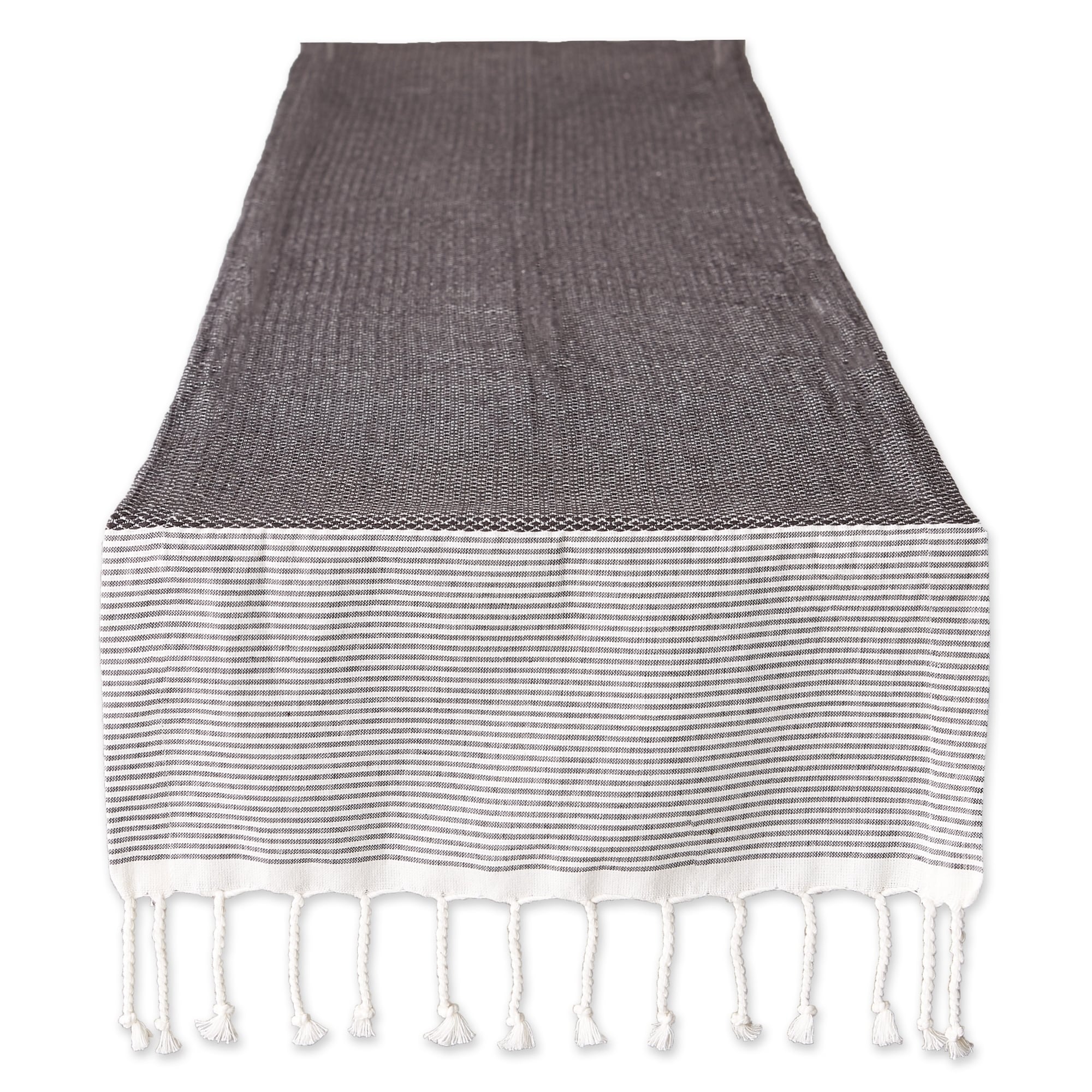 Dii Bordered Dobby Woven Table Runner 15 X 108 French Blue 1 Piece