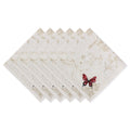 Dii Botanical Print Kitchen Textiles 20X20 Botanical Butterfly 6 Pieces Napkins 20X20