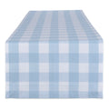 Dii Buffalo Check Tabletoppers 14X72 White Light Blue 1 Piece 14X72