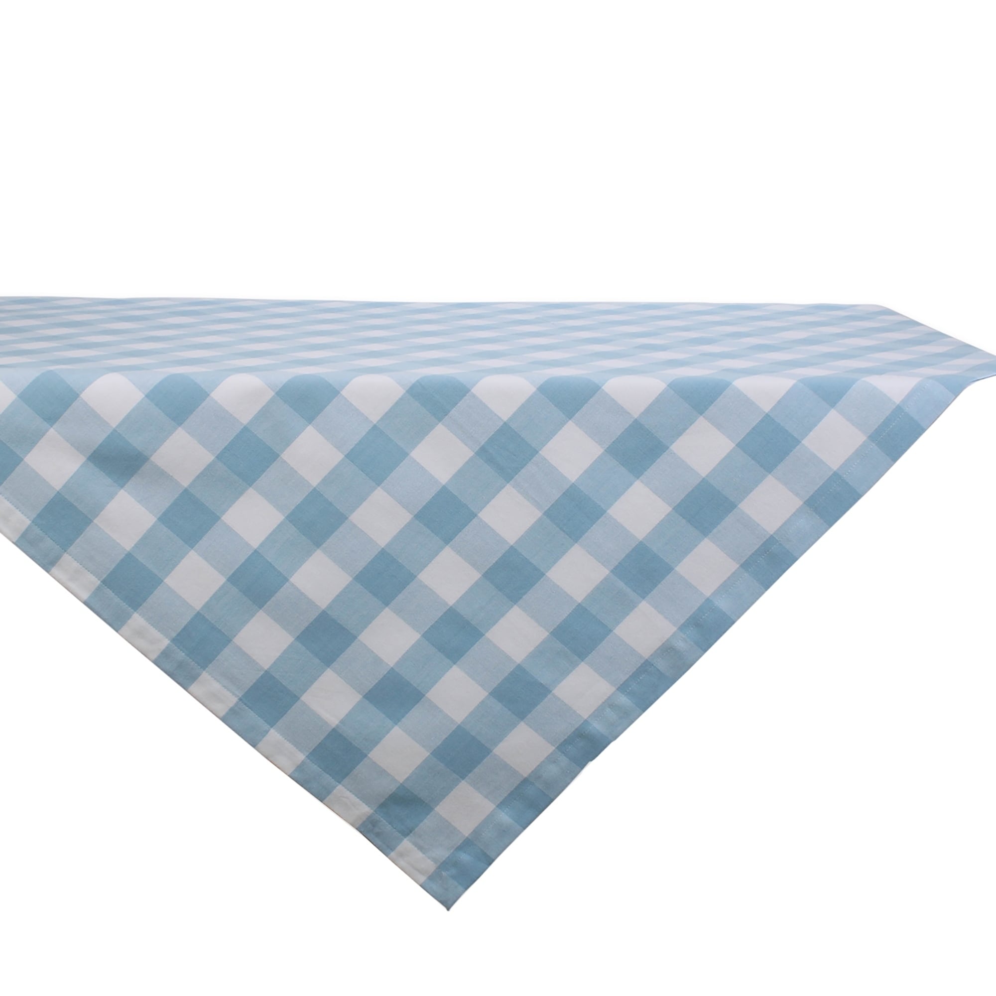 Dii Buffalo Check Tabletoppers 40X40 White Light Blue 1 Piece