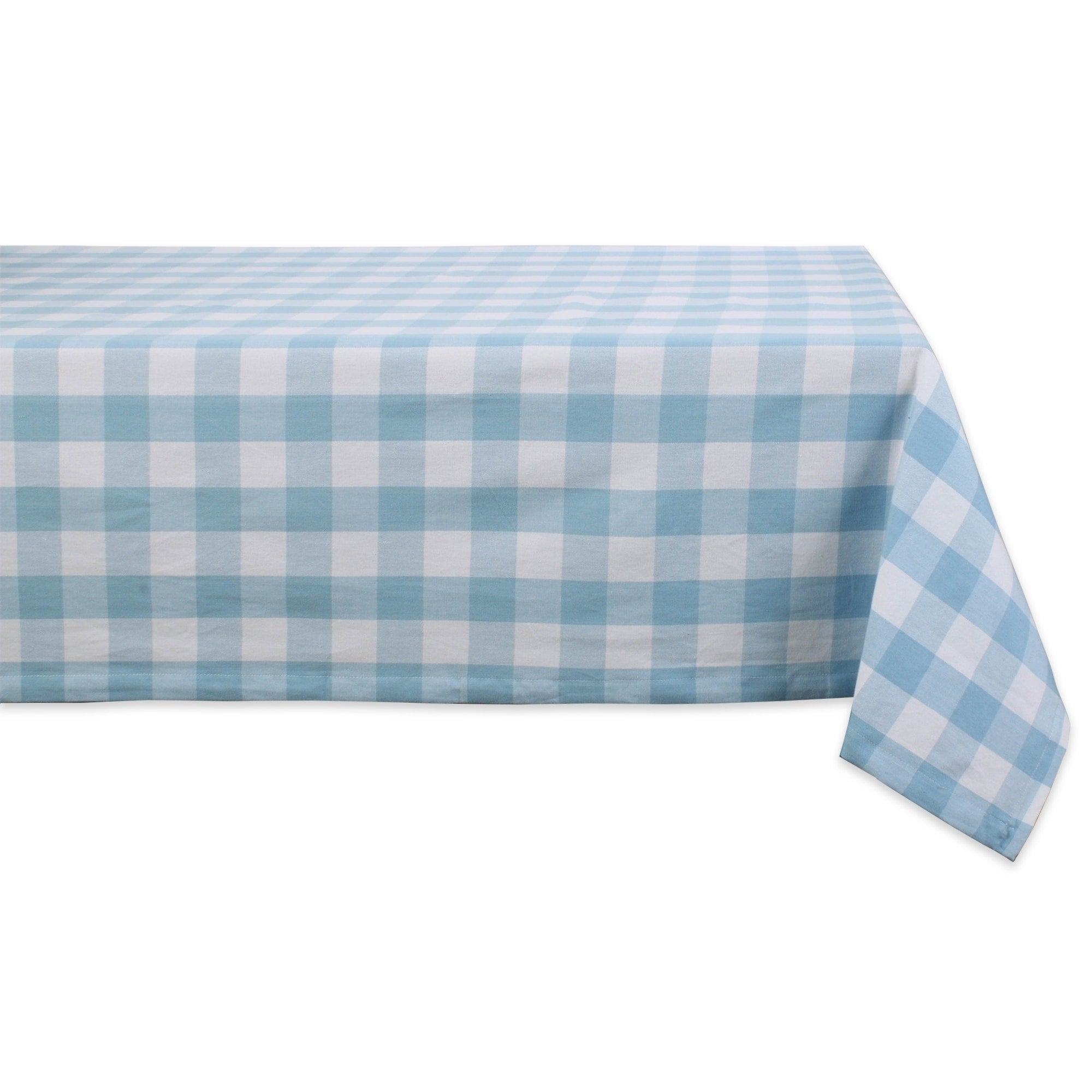 Dii Buffalo Check Tabletoppers 60X120 White Light Blue 1 Piece