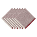 Dii Burnt Orange Tonal Fringe Napkin Set 6