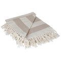 Dii Stone Off White Cabana Stripe Throw