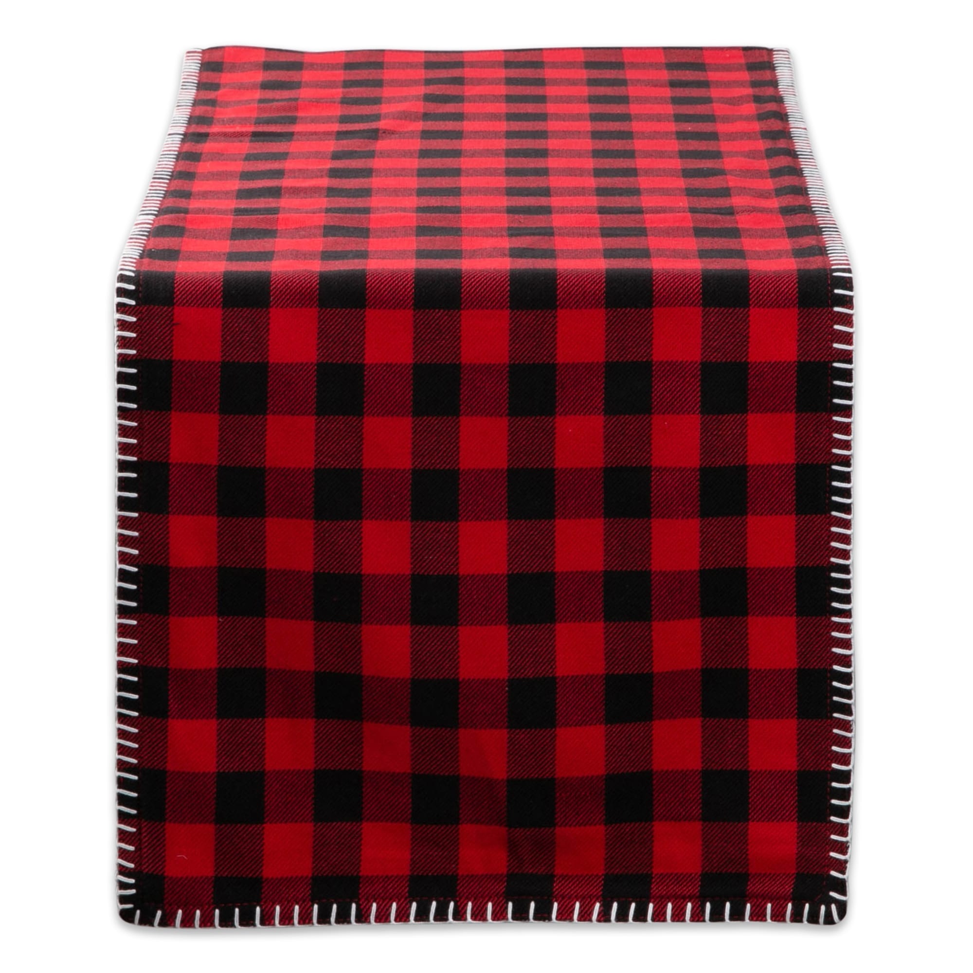 Dii Christmas Buffalo Check With Embroidery Table Runner Table Runner 14X72