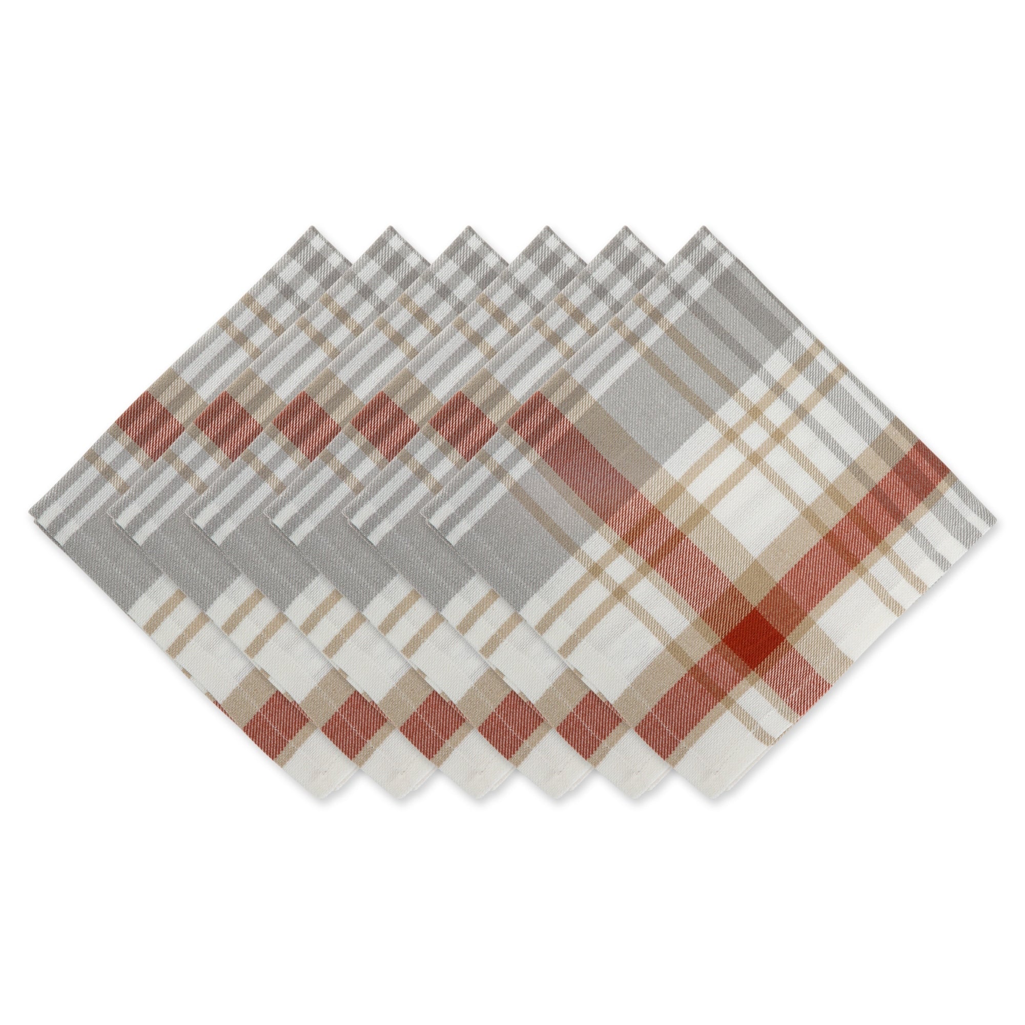 Dii Cozy Picnic Plaid Napkin Set 6 Piece