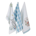 Dii Flower Garden Kitchen Textiles 18X28 Floral Bunnies 3 Pieces