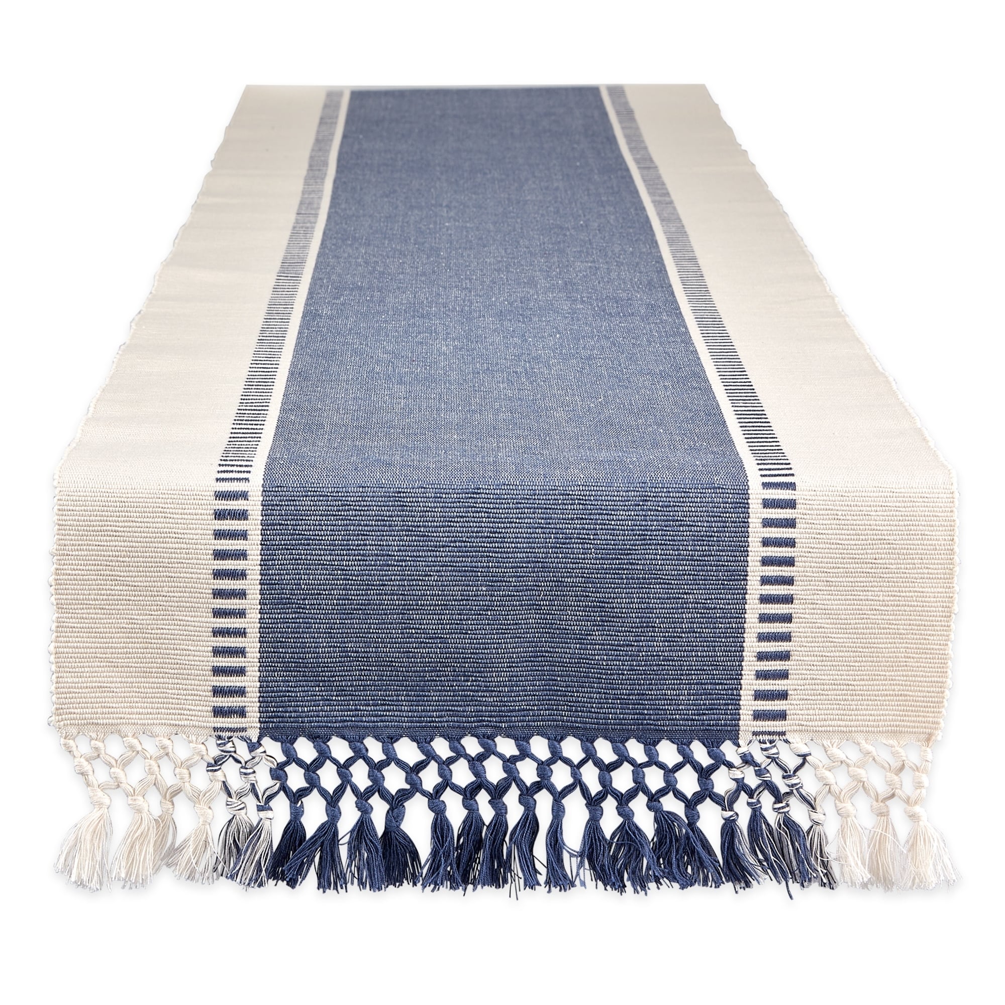 Porch Den Cree Dobby Stripe Table Runner