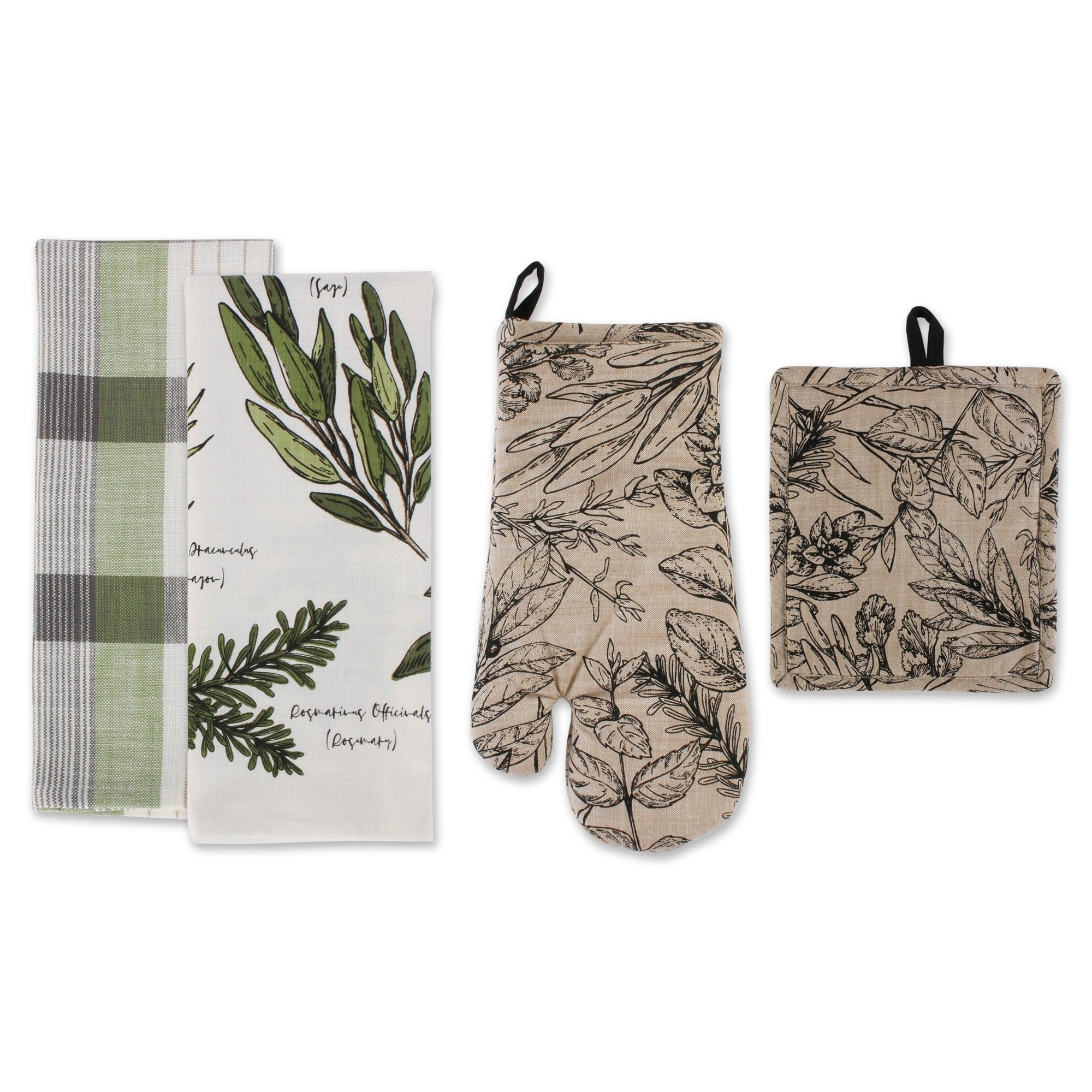 Dii Fresh Herbs Kitchen Textiles Potholder Dishtowels Fresh Herbs 4 Pieces
