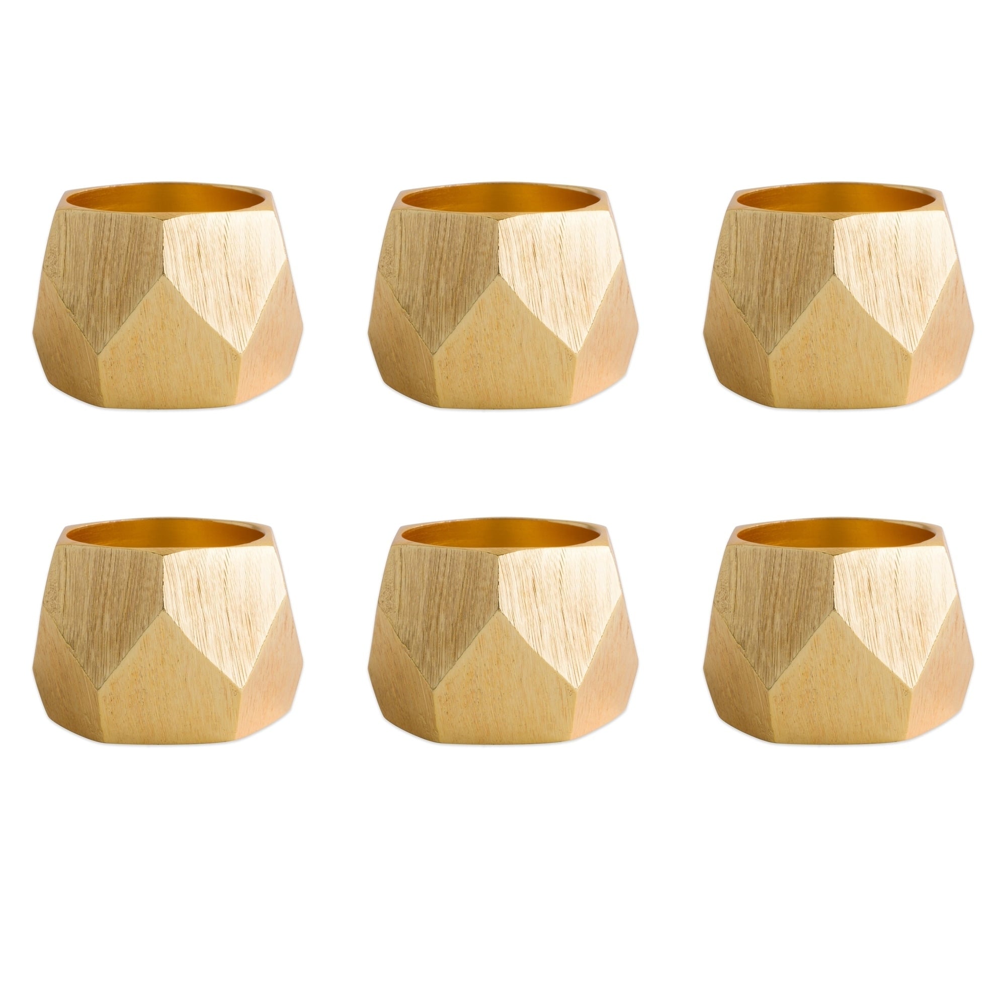 Dii Geometric Napkin Ring Set Of 6
