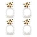 Dii Gold Pineapple Napkin Ring Set Of 4