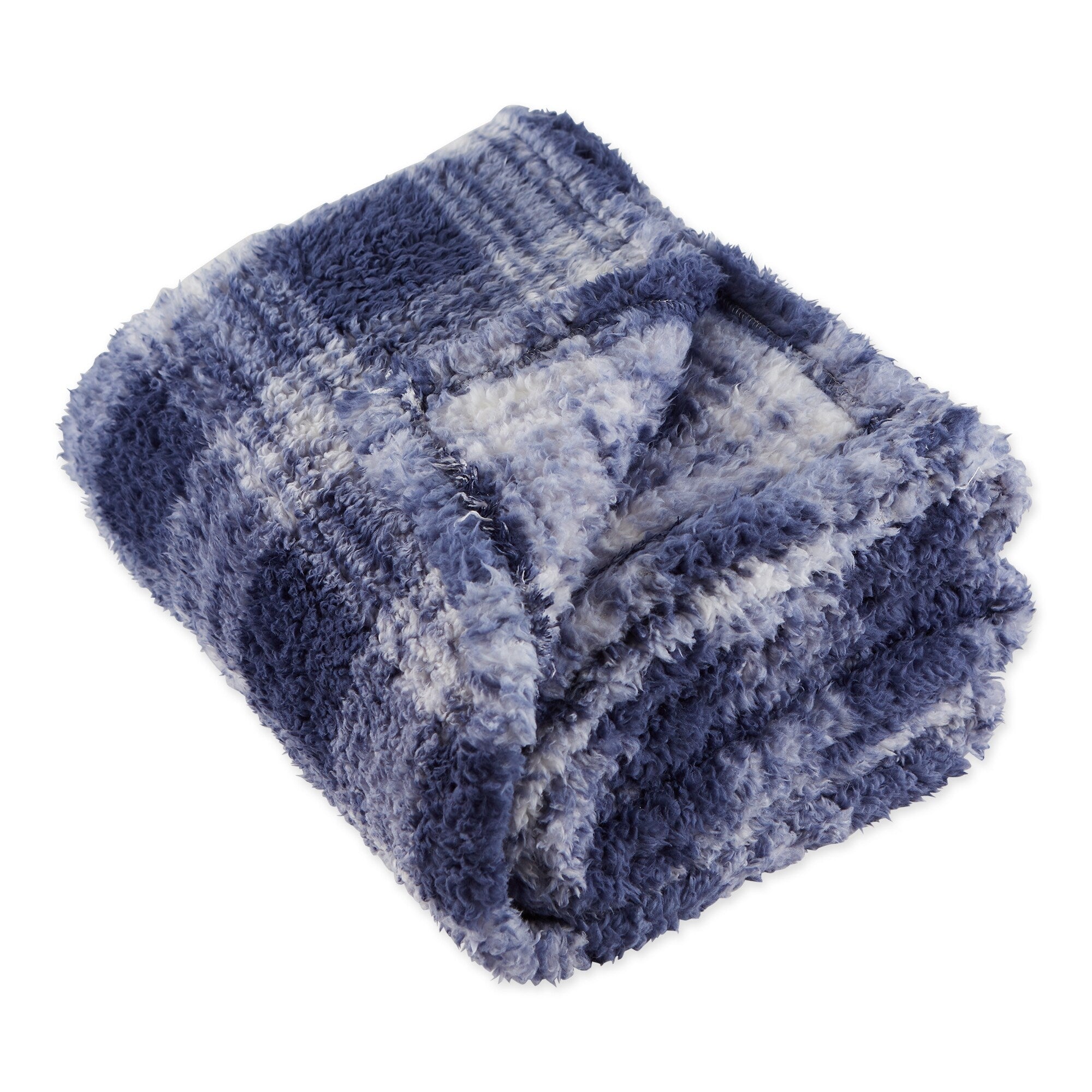 Dii Gray Farmhouse Plush Plaid Throw