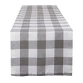 Dii Gray White Buffalo Check Table Runner 14X108