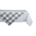 Dii Gray White Buffalo Check Tablecloth 60X84