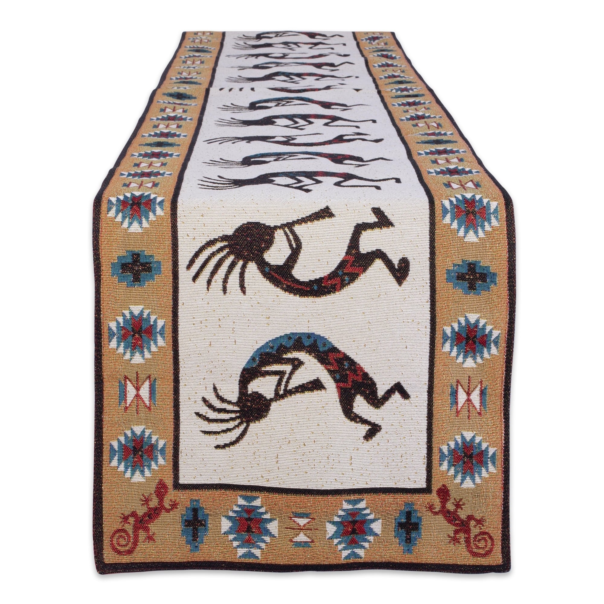 Dii Hacienda Stripe Kitchen Textiles 13X72 Kokopelli Tapestry 1 Piece Table Runner 13X72