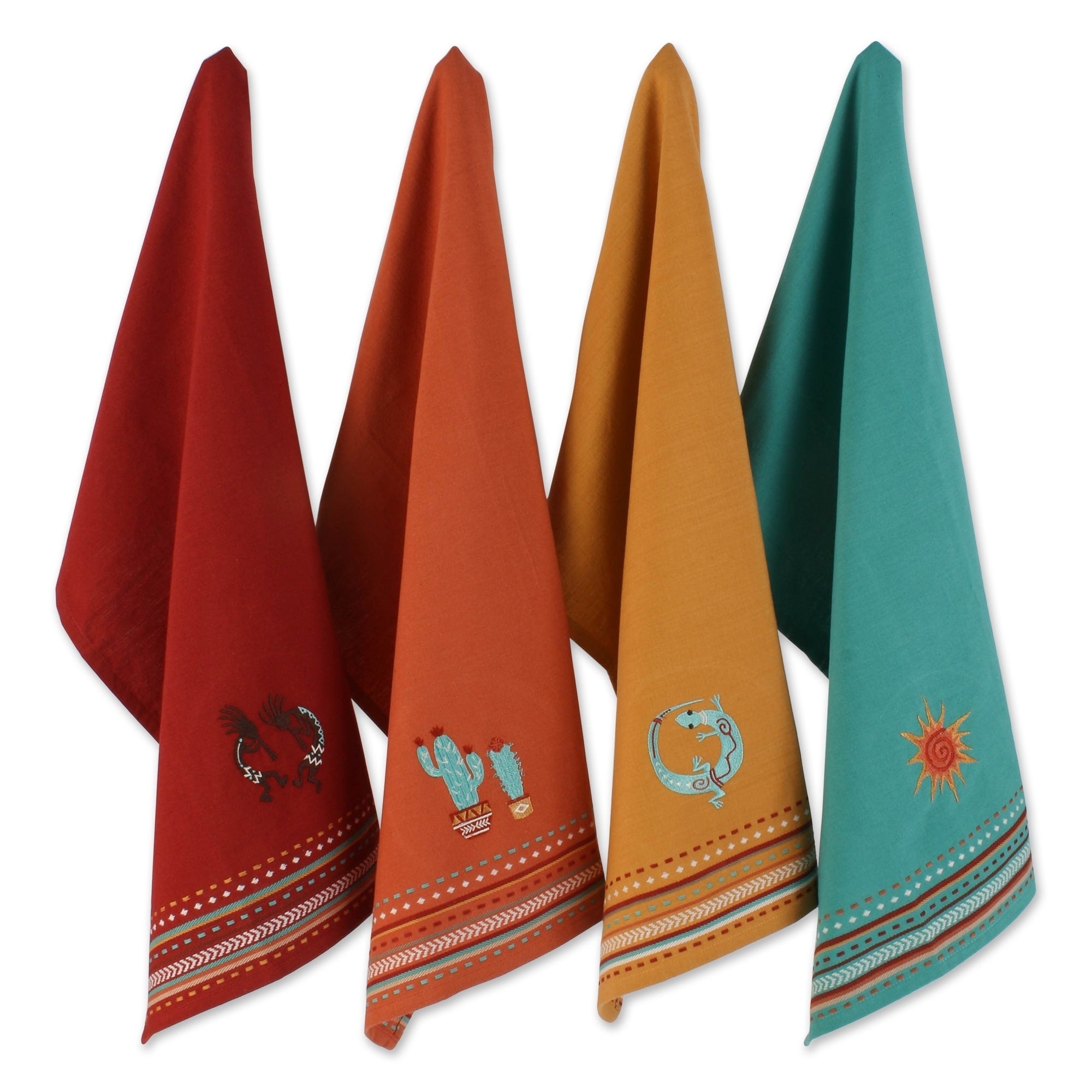 Dii Hacienda Stripe Kitchen Textiles 18X28 Southwest 4 Pieces Dishtowel Set