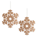 Dii Hanging Foam Gold Snowflake Set Of 2