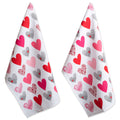 Dii Hearts Collage Printed Dishtowel Set Of 2