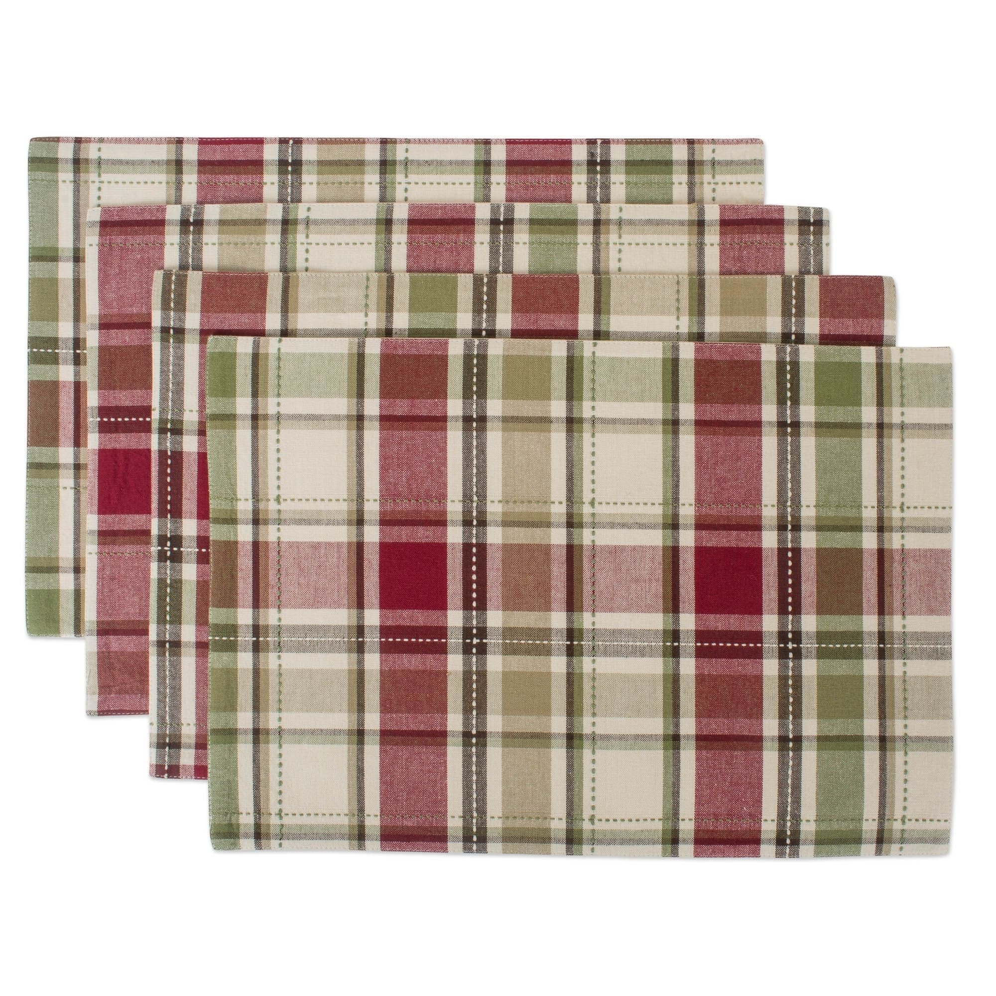 Dii Homespun Plaid Placemat Set Of 4