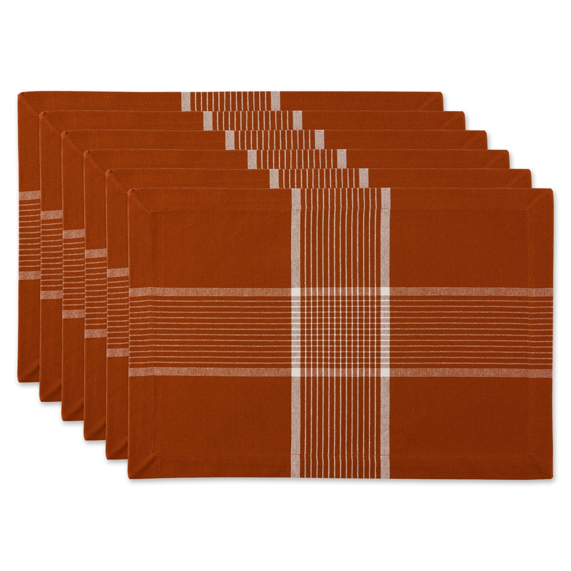Dii Honey Gold Check Placemat Set Of 6