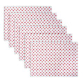 Dii Lil Hearts Ribbed Placemats Set Of 6