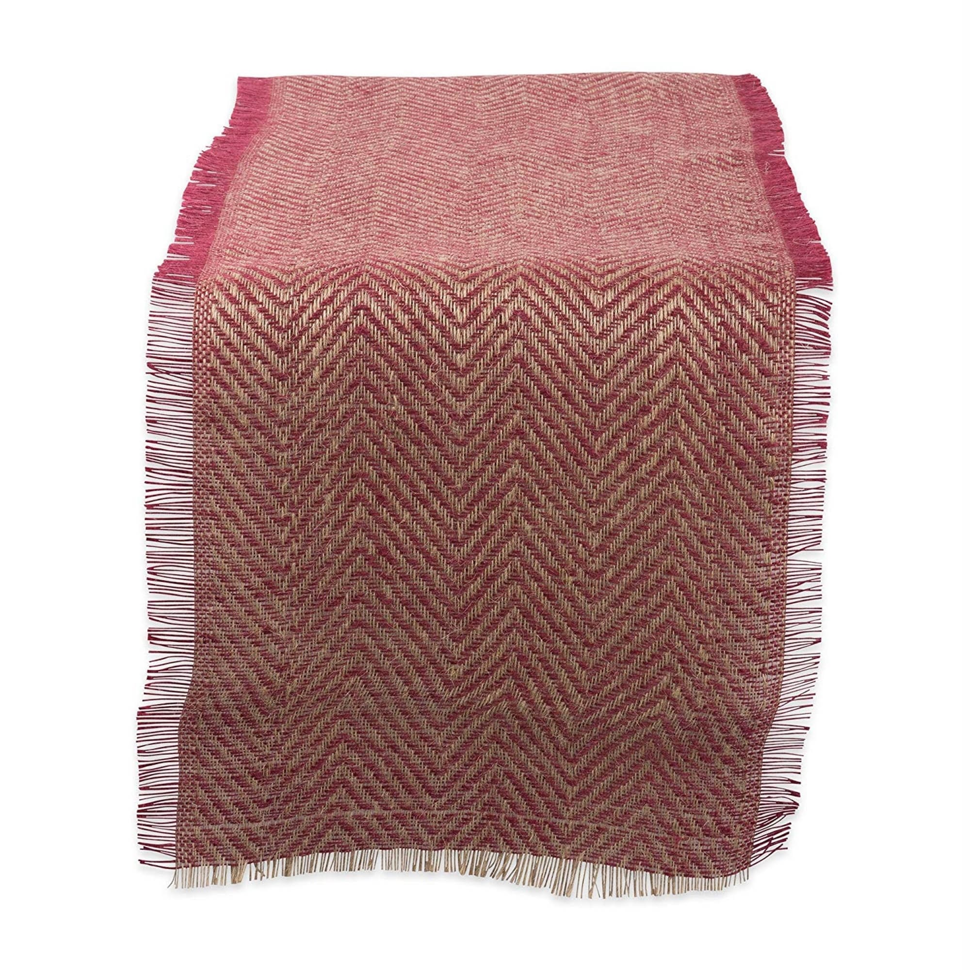 Dii Mineral Chevron Burlap Table Runner
