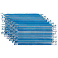 Dii Natural Tonal Stripe With Fringe Placemat Set Of 6