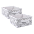 Dii Nonwoven Polyester Bin Starburst Gray Square Medium Set Of 2