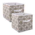 Dii Nonwoven Polyester Cube Scroll Teal Square Set Of 2
