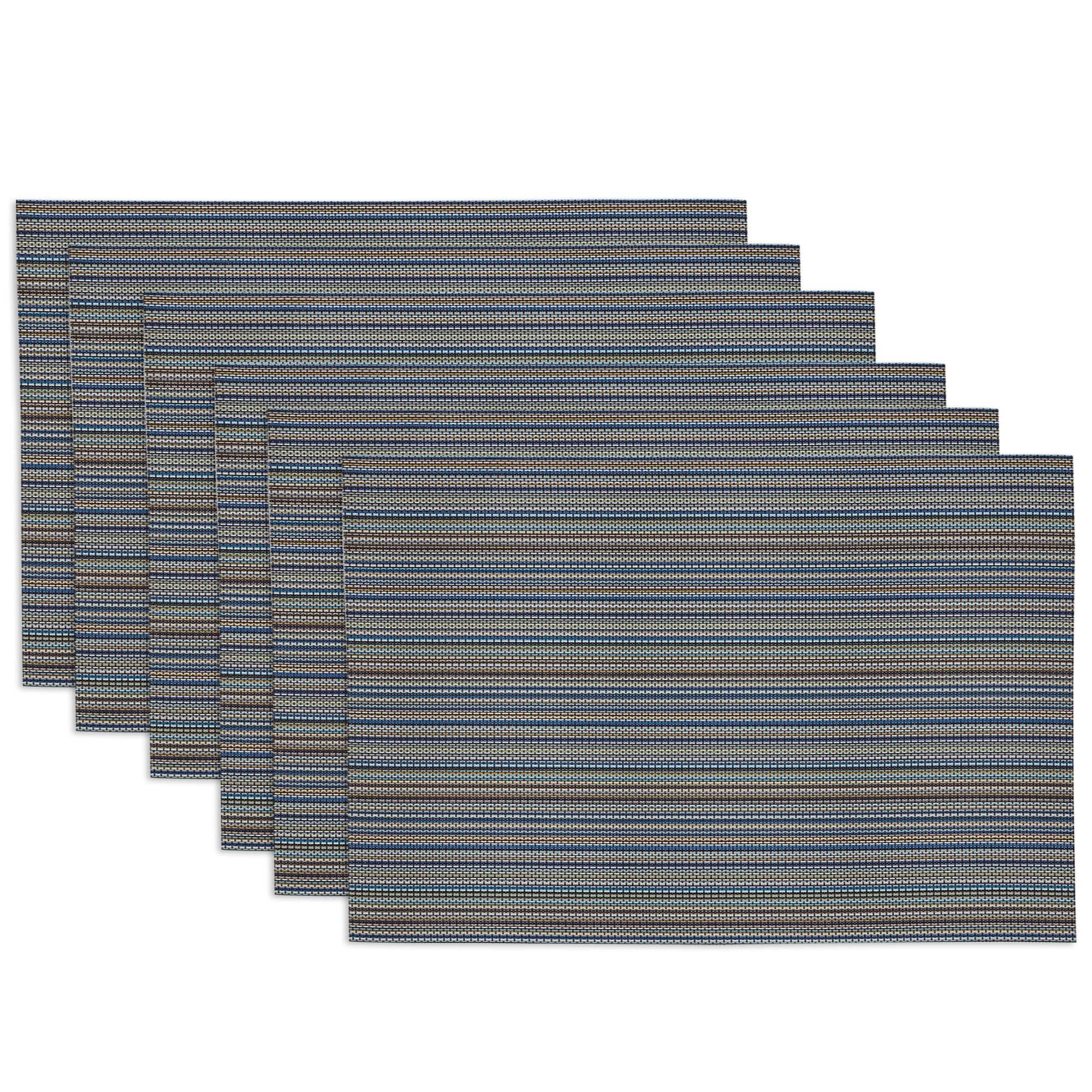 Dii Ocean Micro Stripe Placemat Set 13X19 6 Piece