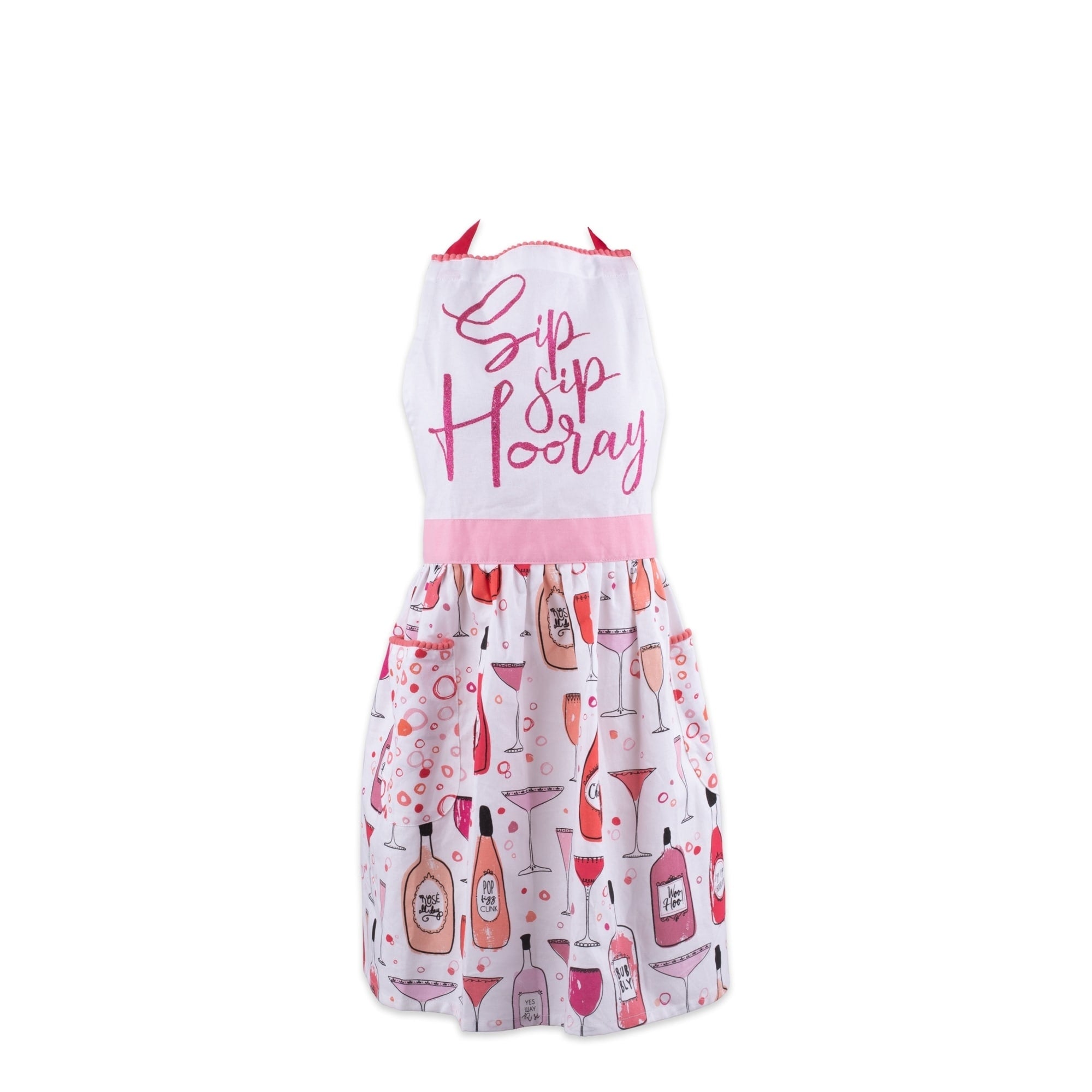 Dii Pop Fizz Home Collection One Size Fits Most Sip Sip Hooray 1 Piece