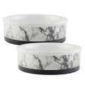 Dii Pet Bowl Lattice Gray Medium 6Dx2H Set Of 2