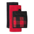 Dii Red Buffalo Check Potholder Dishtowel Kitchen Set