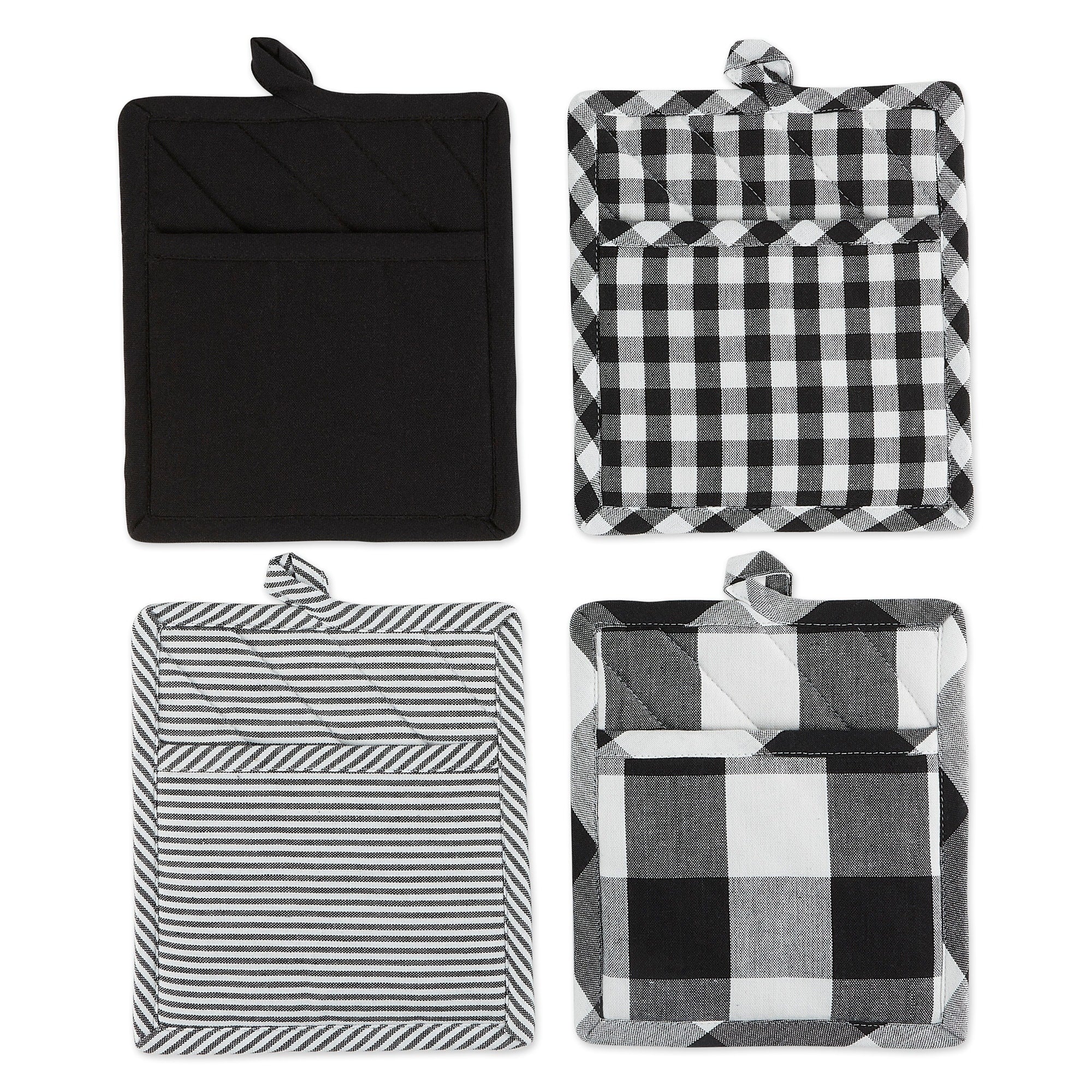 Dii Gingham Potholder Set Of 4