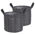 Dii Round Coated Tribal Chevron Laundry Bins Set Of 2