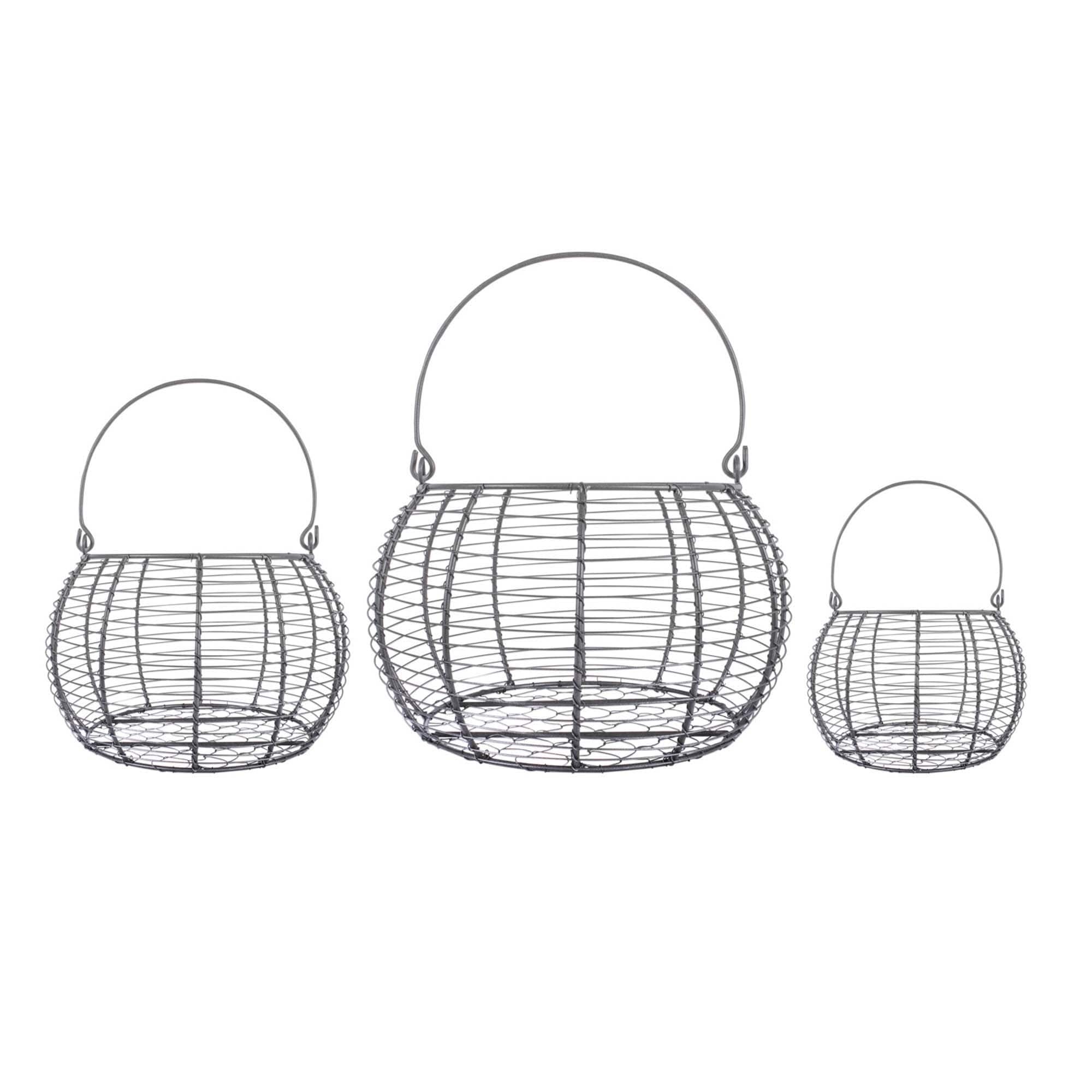Dii Round Nested Chicken Wire Basket Set Of 3